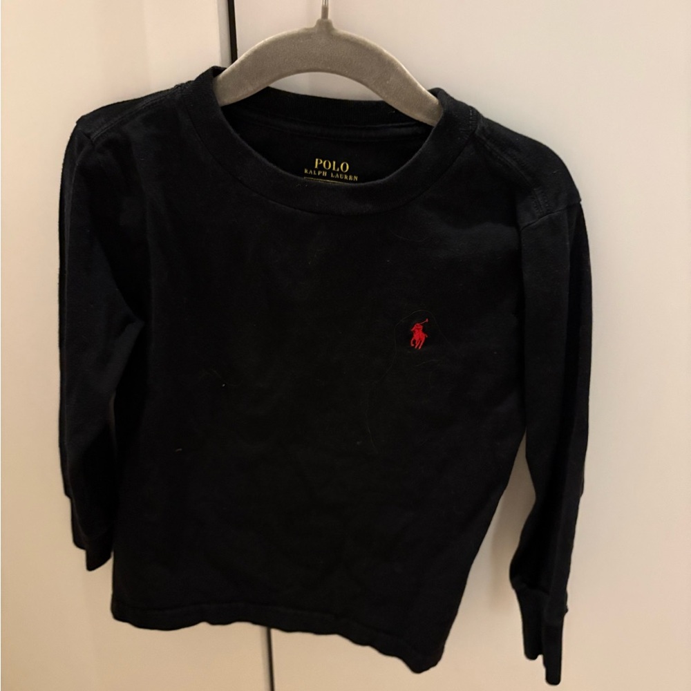 Polo by Ralph Lauren Kids Black red plaid graphic logo Long Sleeve Shirt 2T 24m